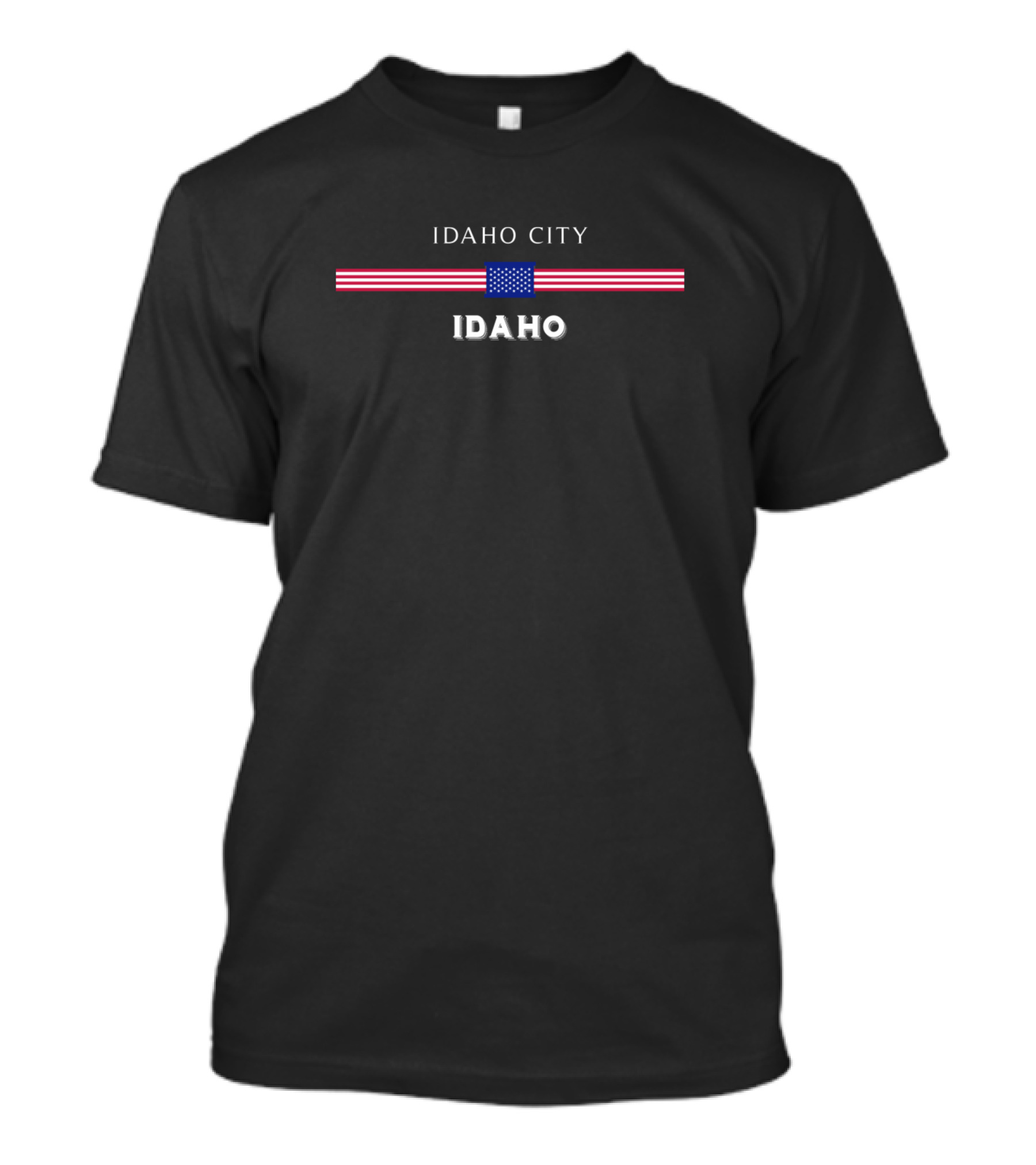 IDAHO CITY IDAHO AMERICAN FLAG STRIPE T-Shirt