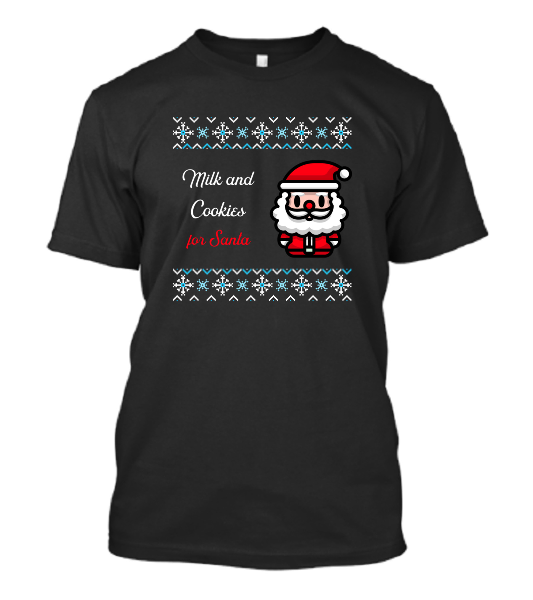 Milk And Cookies For Santa Snowflake T-Shirt