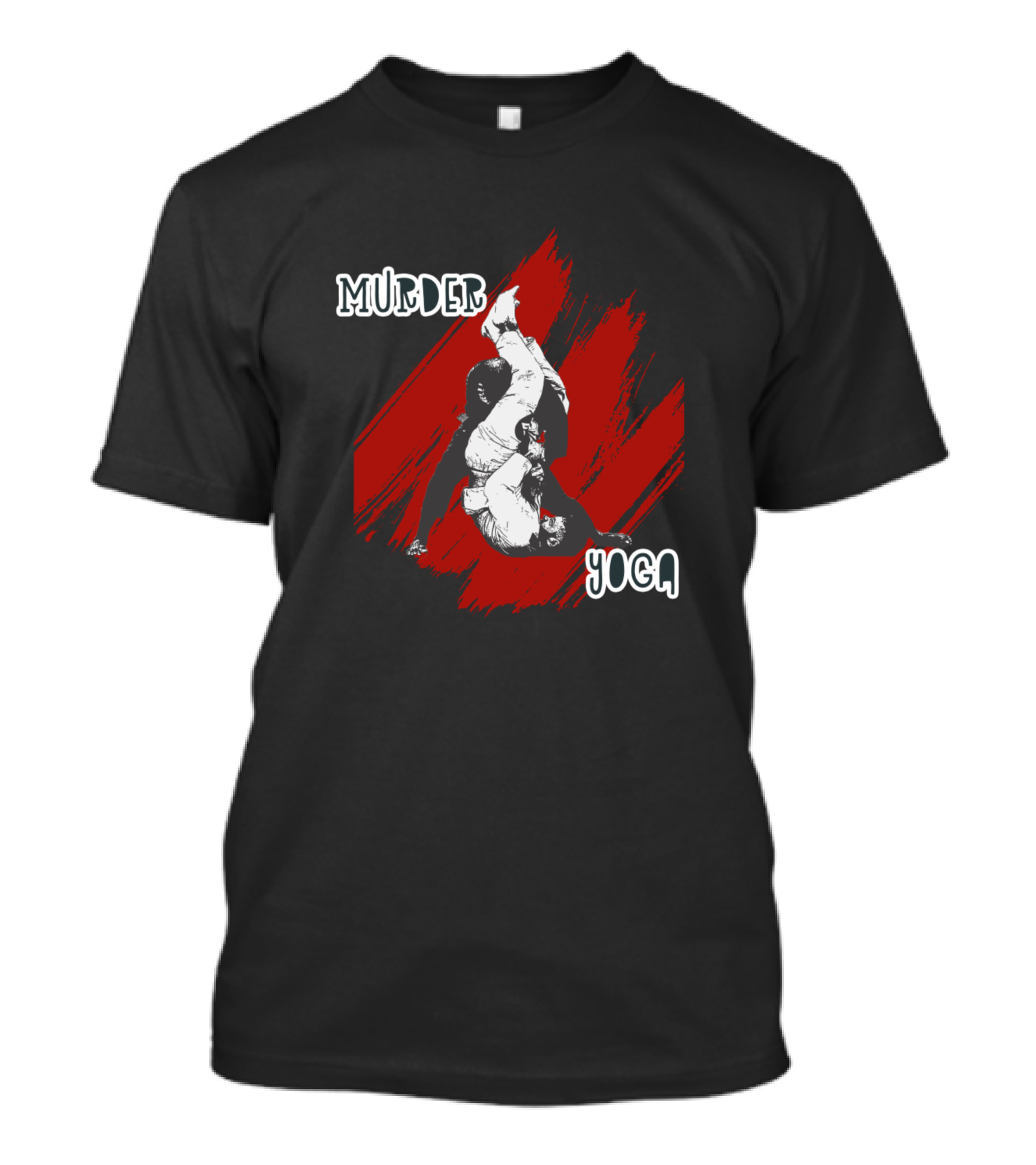 Murder Yoga Red Splash Grappling Pose T-Shirt