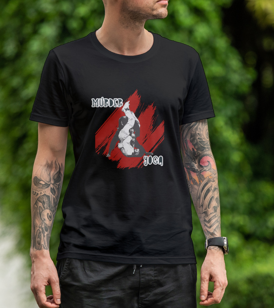 Murder Yoga Red Splash Grappling Pose T-Shirt