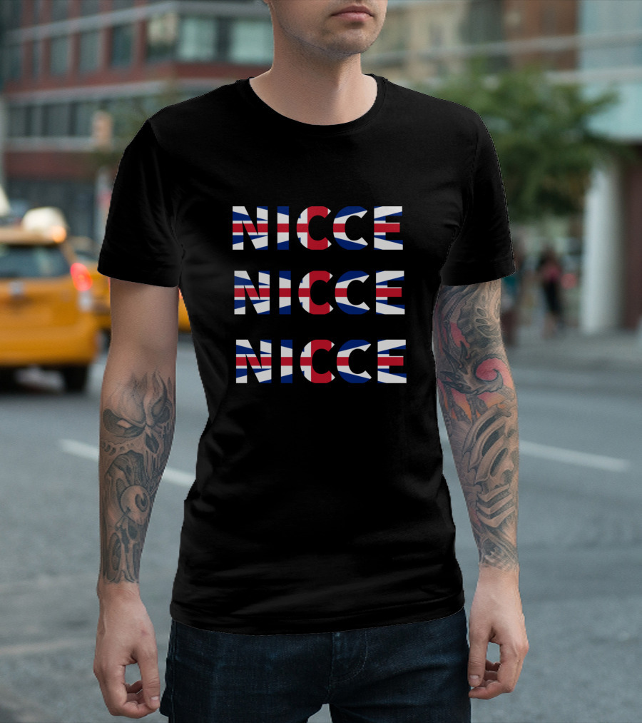 Nicce London United Kingdom Flag Motif T-Shirt