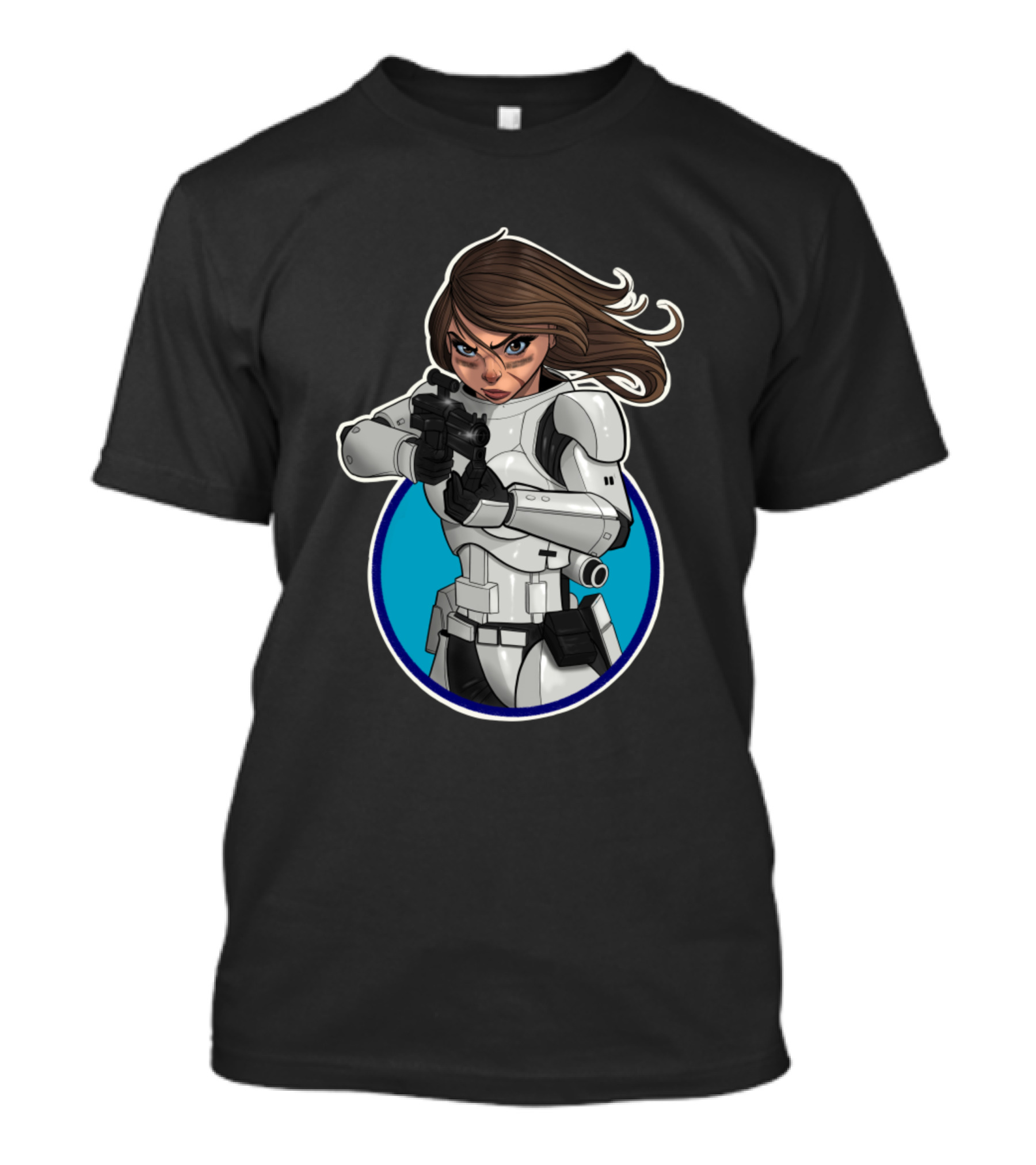Stormtrooper Pin Up Female Warrior T-Shirt