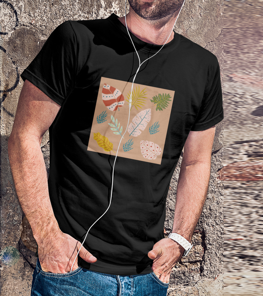Colorful Tropical Summer Leaves T-Shirt
