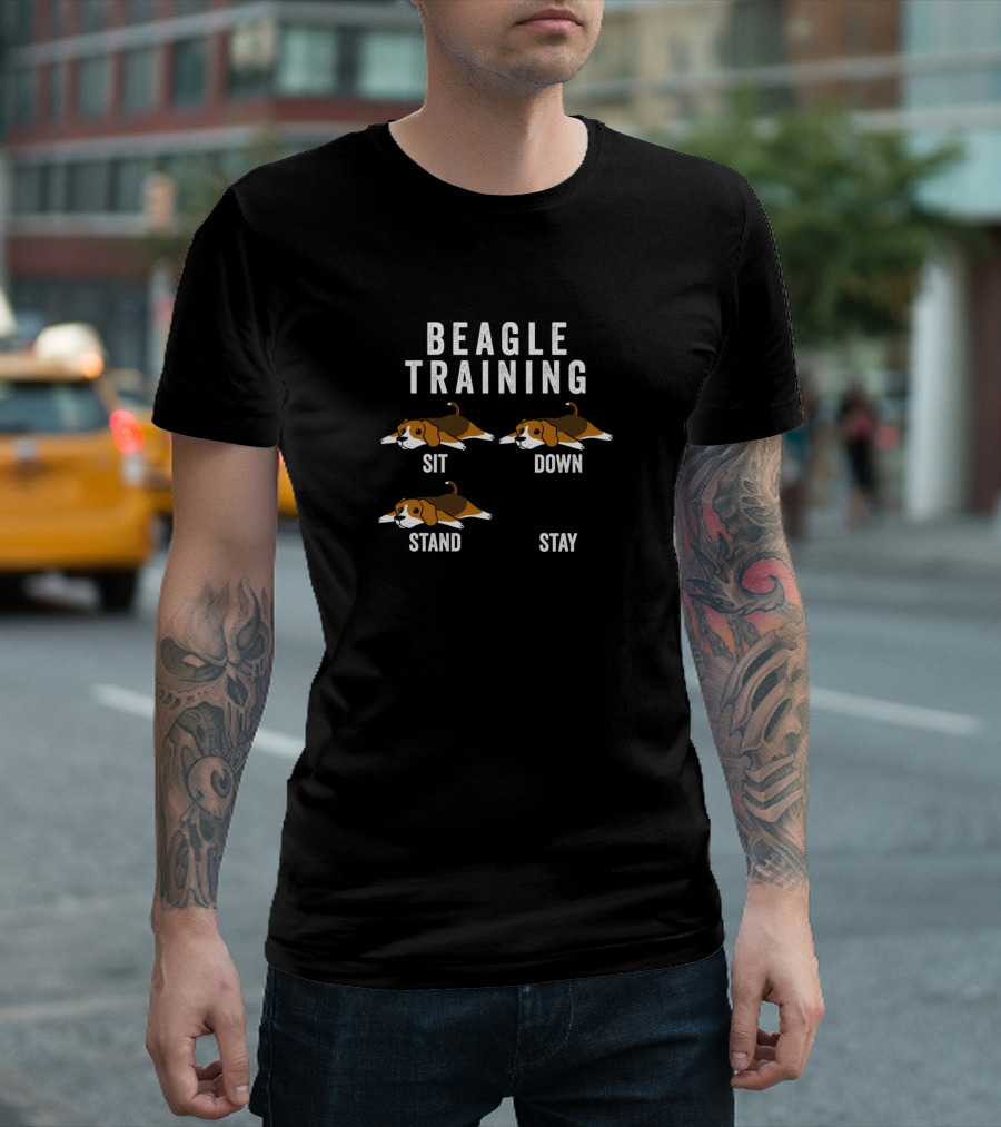 Beagle Training Sit Down Stand Stay T-Shirt