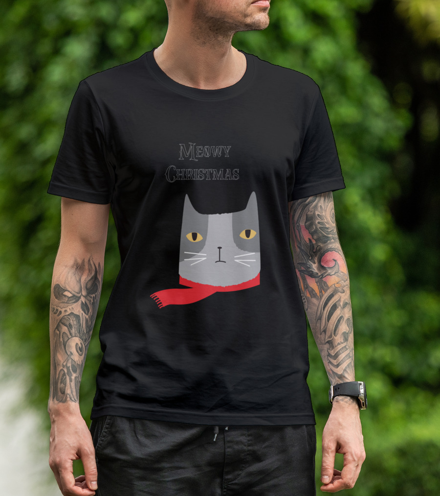 Meowy Christmas Cat Lover T-Shirt