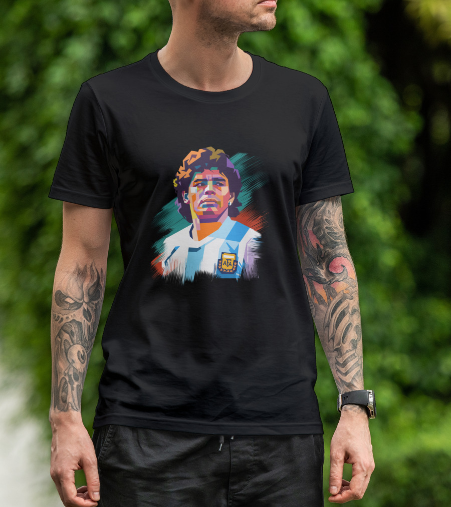 Diego Maradona AFA Argentina Pop Art Football Legend T-Shirt