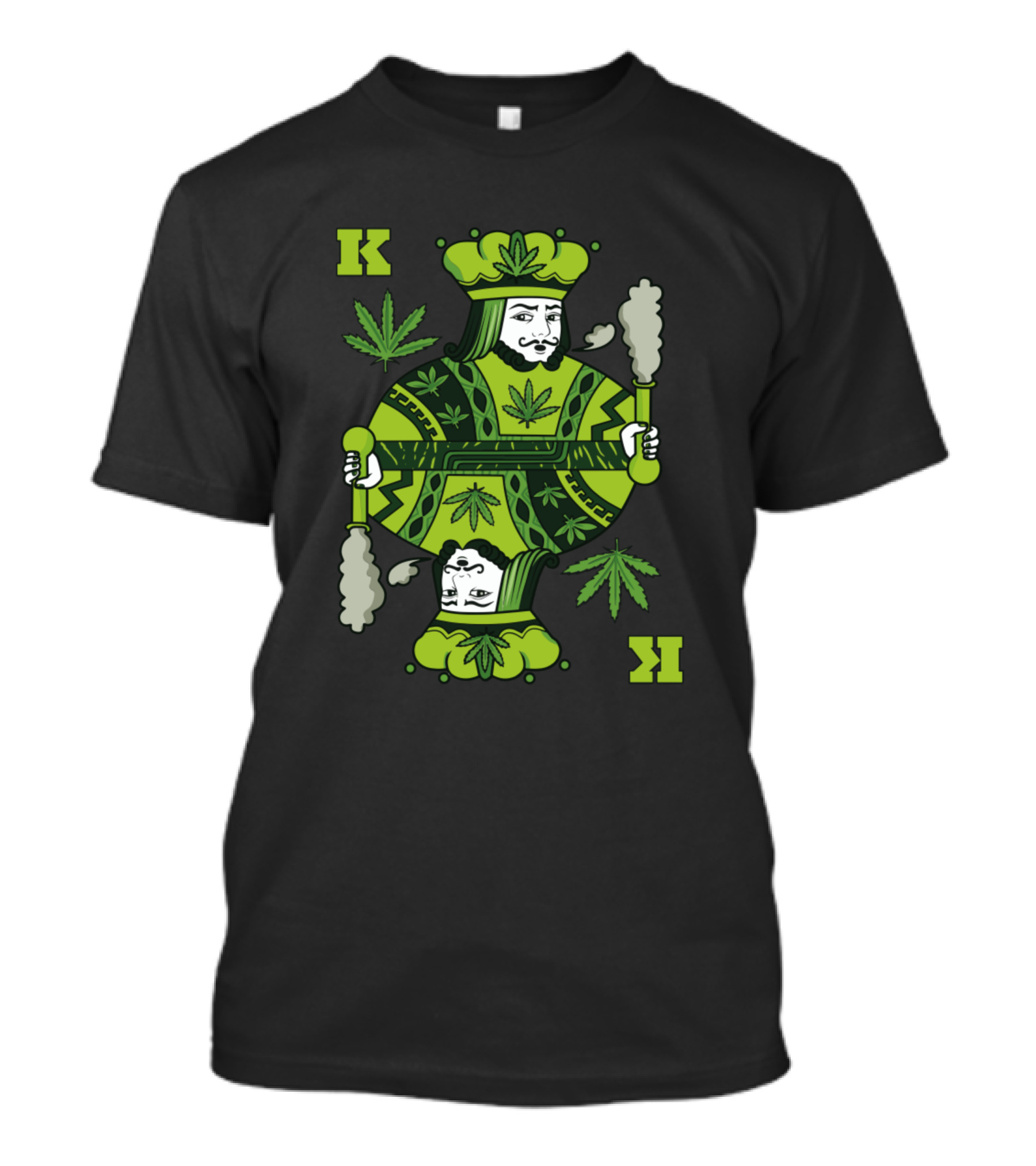 Funny Weed Marijuana King Card With Smoking Poker T-Shirt
