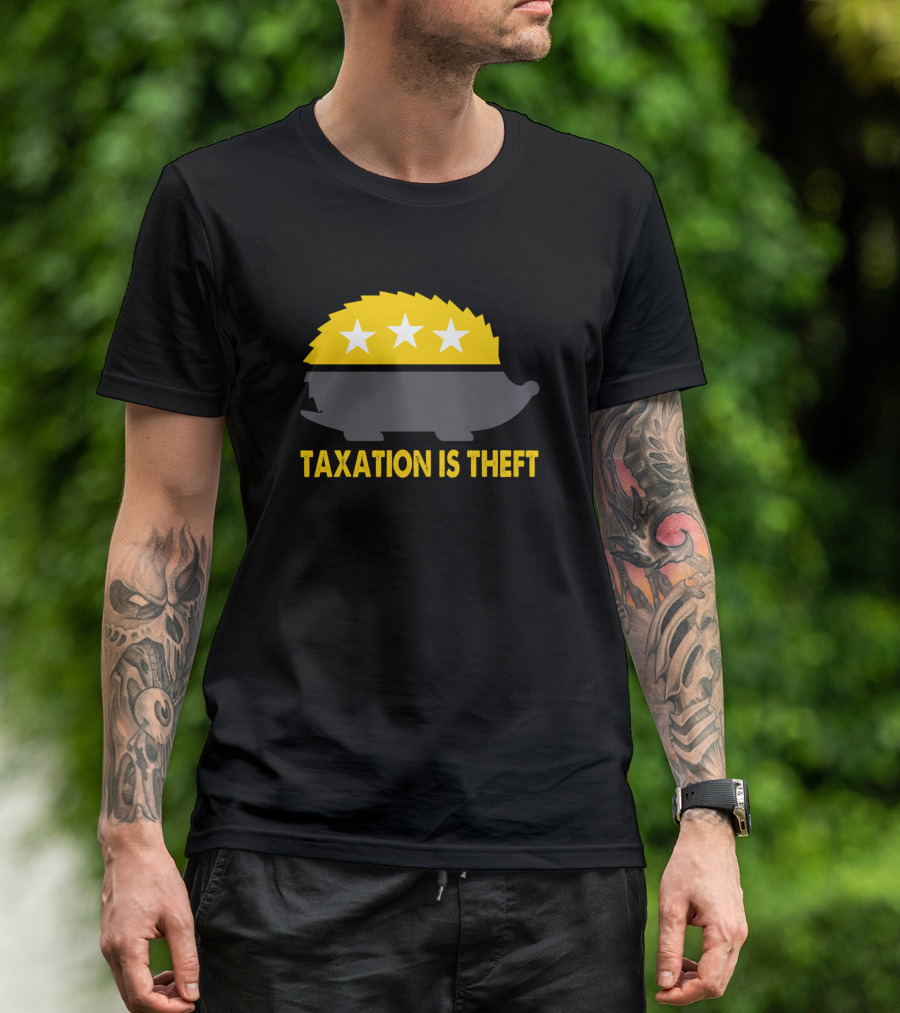 Libertarian Porcupine Taxation Is Theft Anti Government T-Shirt