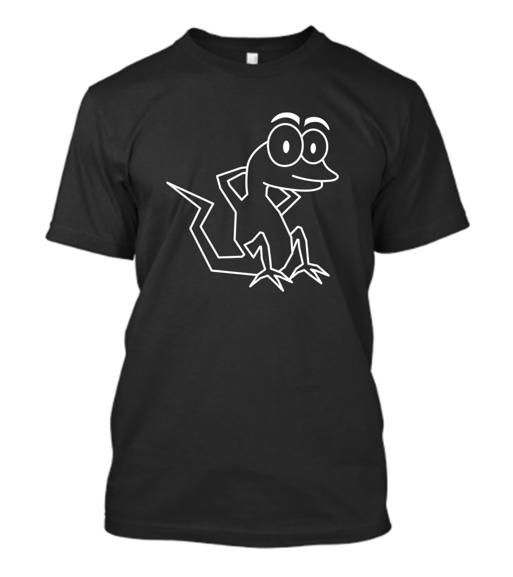 Lizard Line Cartoon Style Character T-Shirt