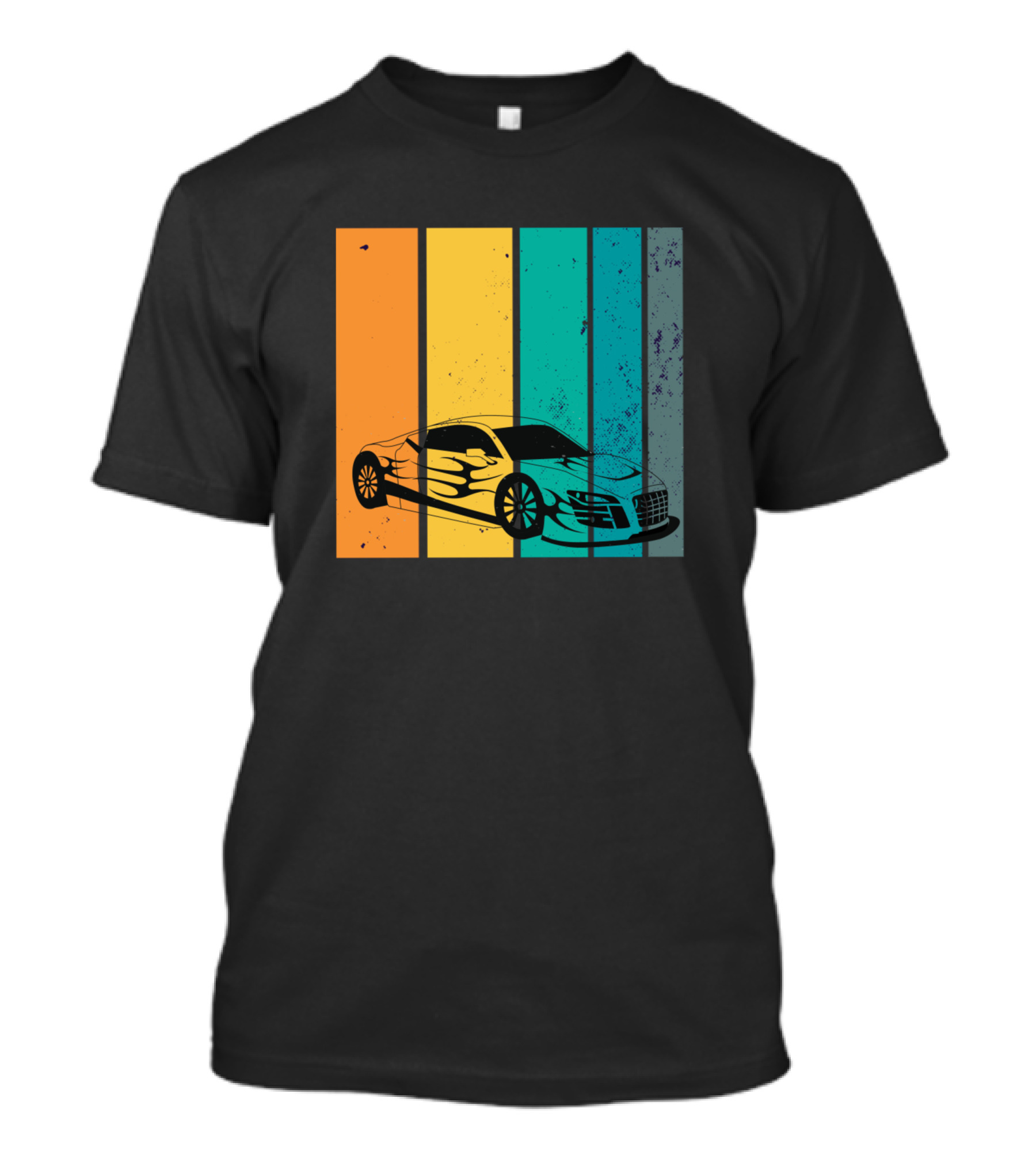 Motorsport R Sportwagenliebhaber Retro Color Stripes T-Shirt