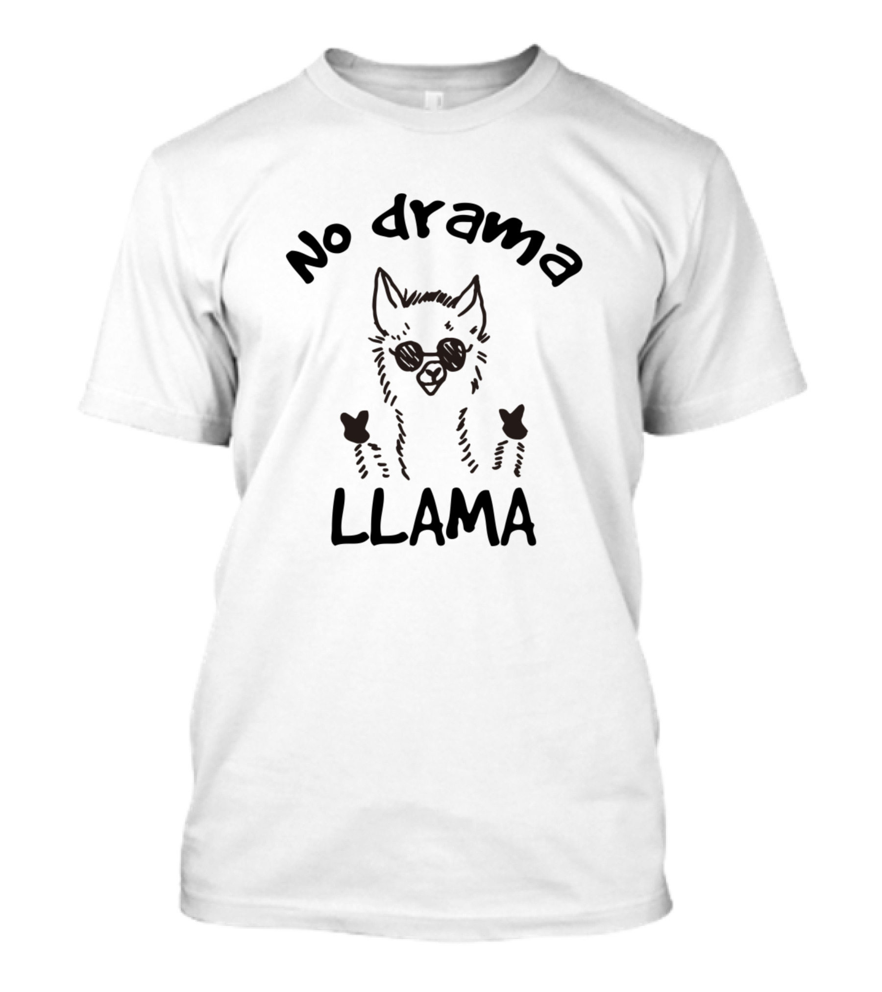 No Drama Llama Llama Sunglasses Cool Vibe T-Shirt