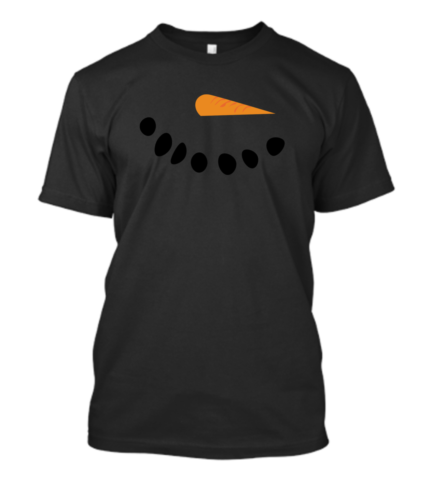 Snowman Carrot Nose Smile And Coal Eyes T-Shirt