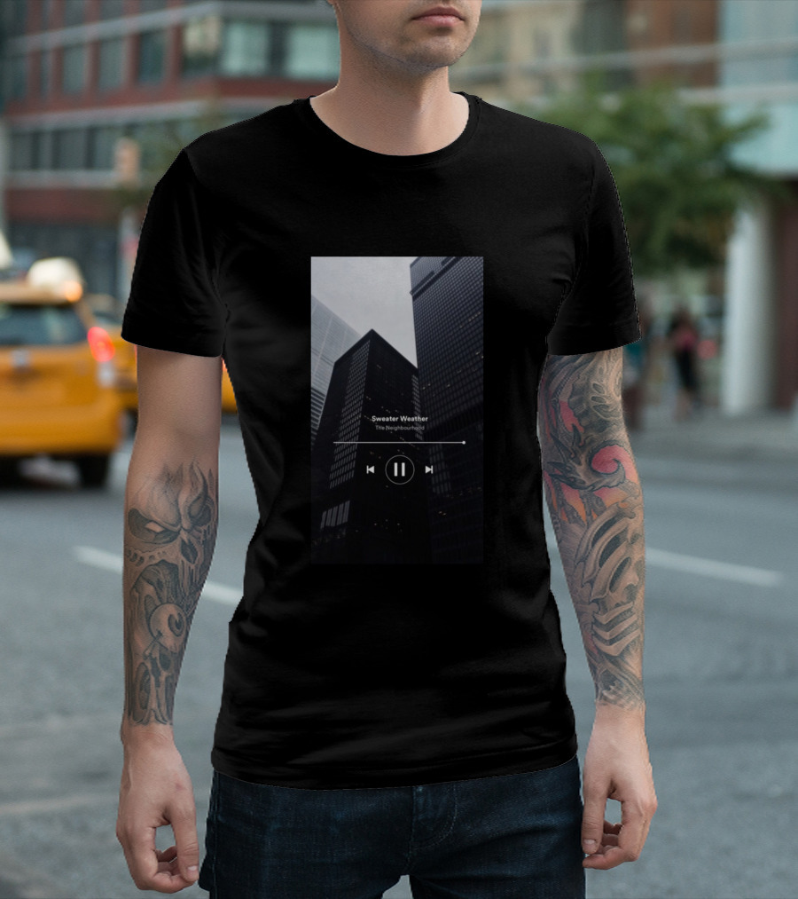 Sweater Weather The Neighbourhood Urban Cityscape Music Player Aesthetic T-Shirt