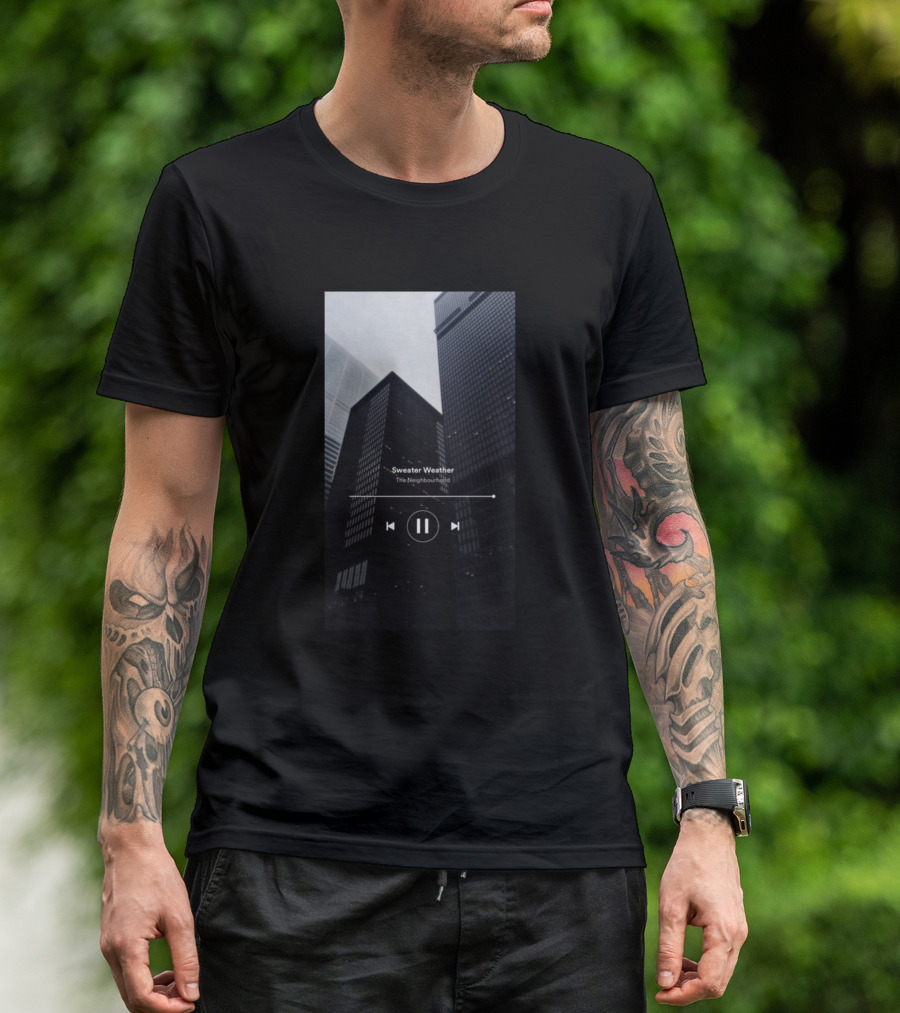 Sweater Weather The Neighbourhood Urban Cityscape Music Player Aesthetic T-Shirt