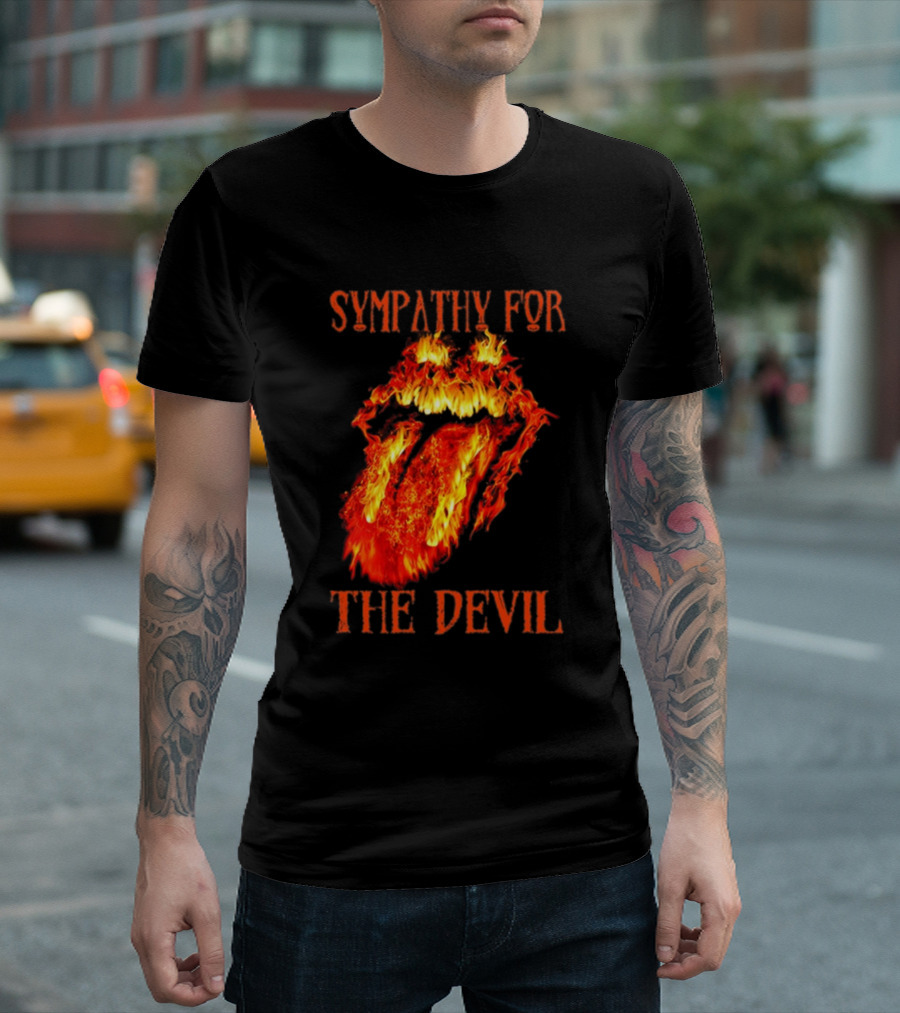 Sympathy For The Devil Flaming Tongue T-Shirt