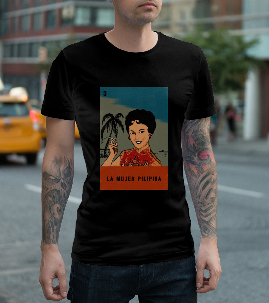 La Mujer Pilipina Vintage Filipina Loteria Card T-Shirt
