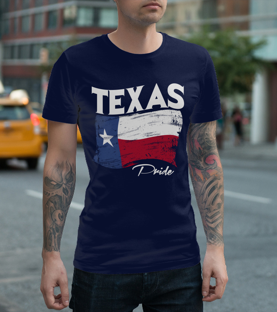 Texas Pride Lone Star Flag Bold Statement T-Shirt