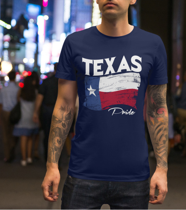Texas Pride Lone Star Flag Bold Statement T-Shirt