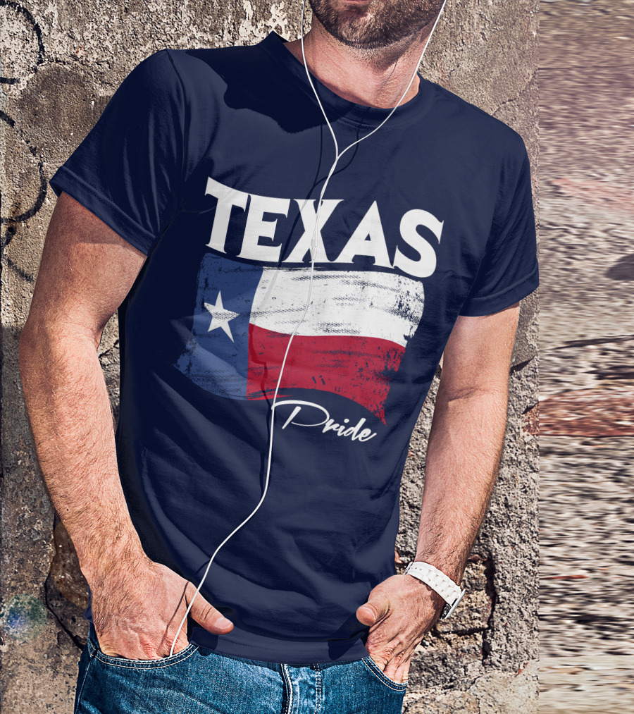 Texas Pride Lone Star Flag Bold Statement T-Shirt