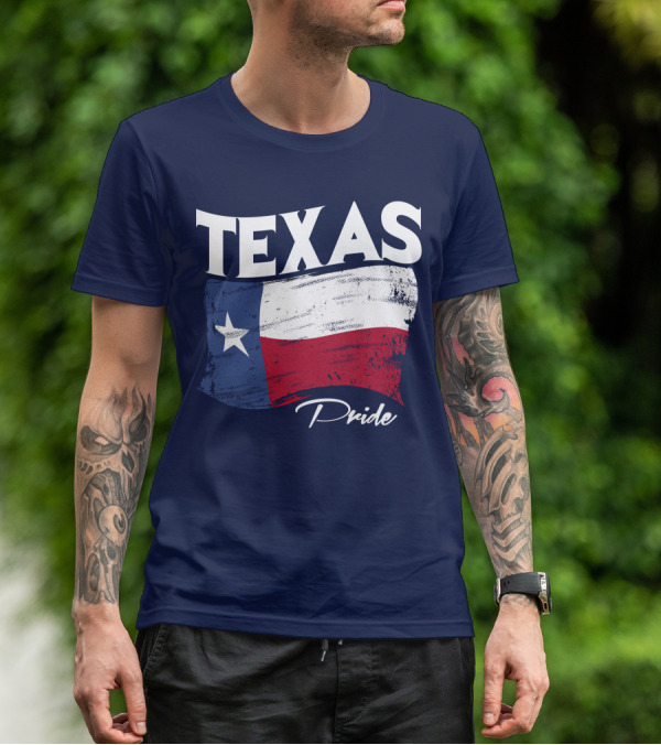 Texas Pride Lone Star Flag Bold Statement T-Shirt