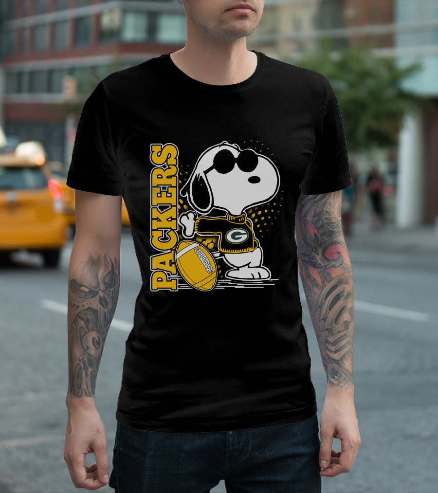 Packers Snoopy Football G 샷 T-Shirt