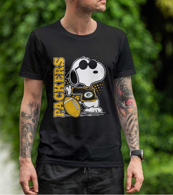 Packers Snoopy Football G 샷 T-Shirt