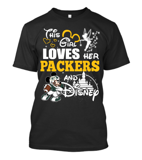 This Girl Loves Her Packers And Disney T-Shirt