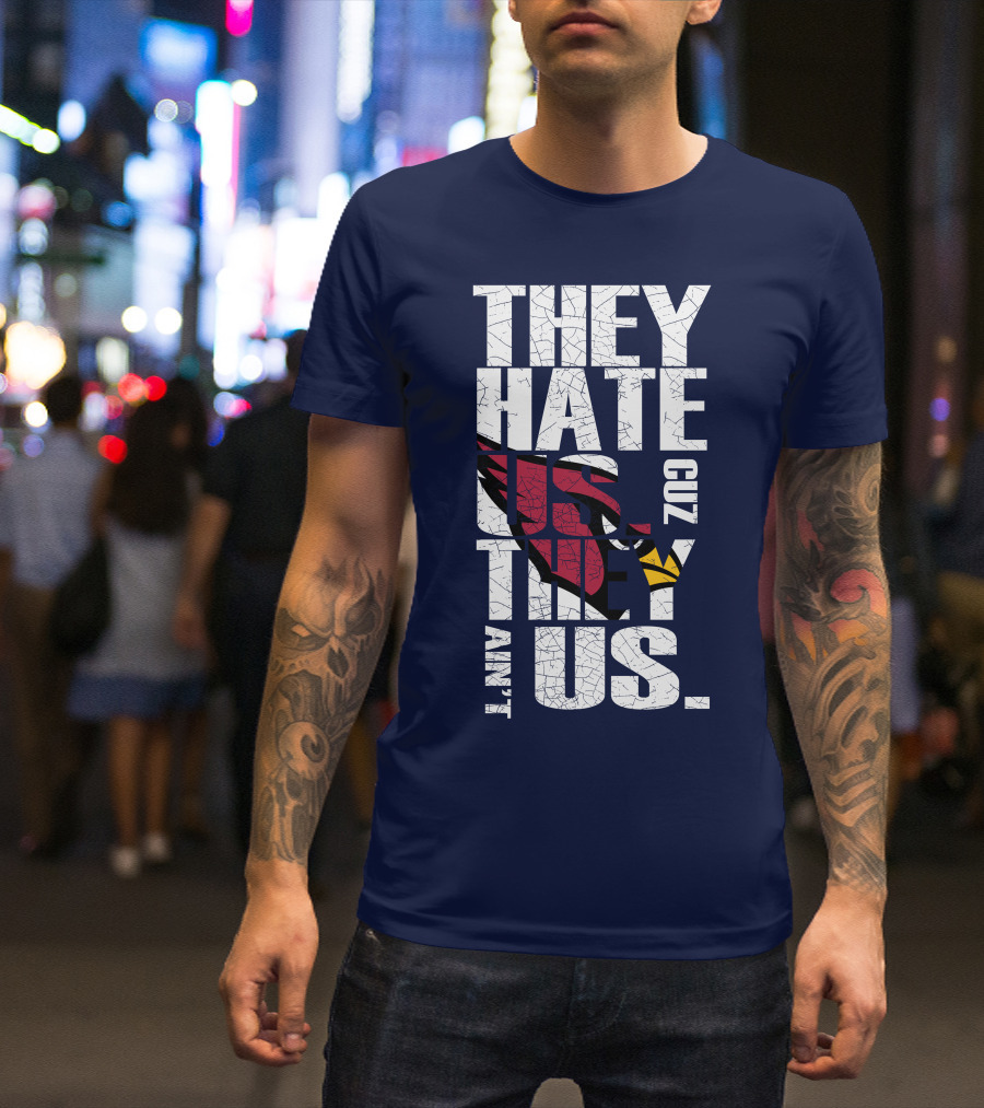 They Hate Us Cuz They Ain't Us Arizona Cardinals T-Shirt