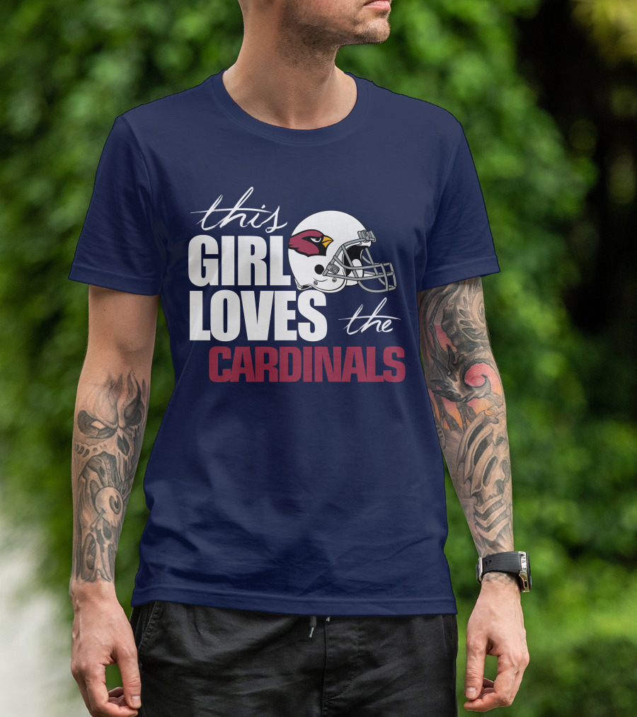 This Girl Loves The Arizona Cardinals Helmet T-Shirt