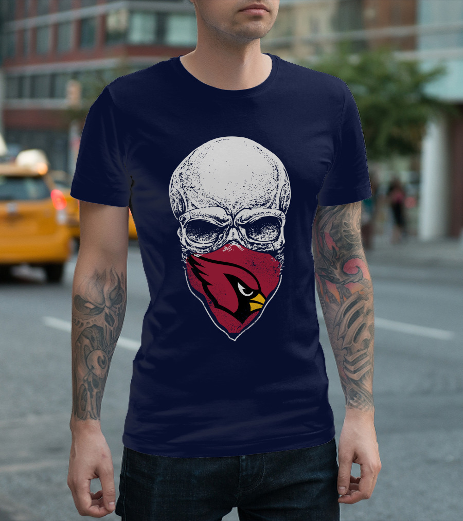 Arizona Cardinals Skull Mask T-Shirt