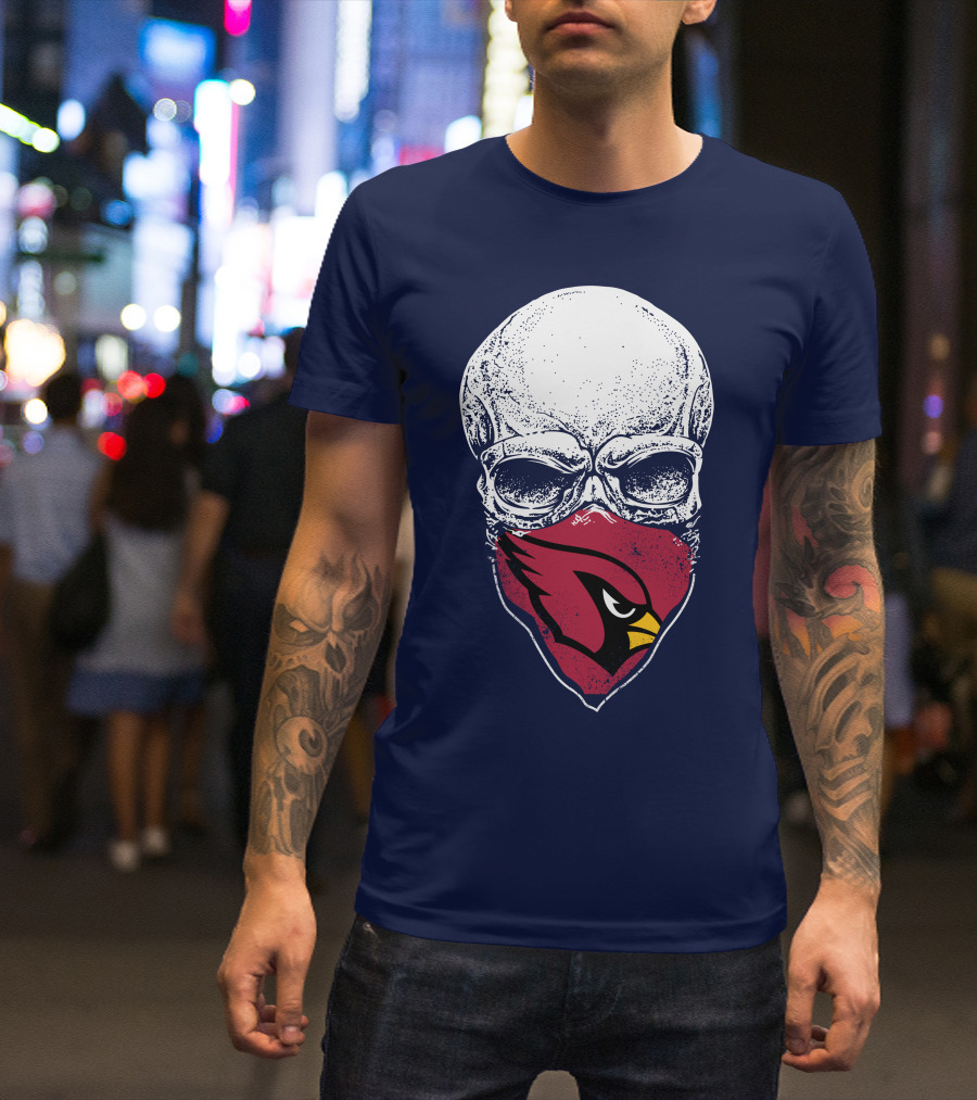 Arizona Cardinals Skull Mask T-Shirt