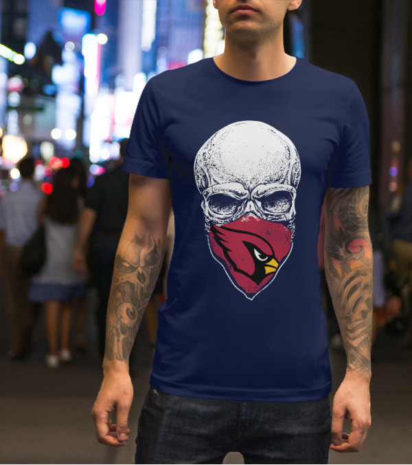 Arizona Cardinals Skull Mask T-Shirt