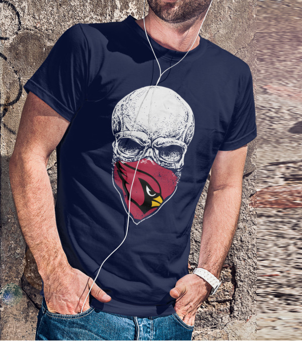 Arizona Cardinals Skull Mask T-Shirt