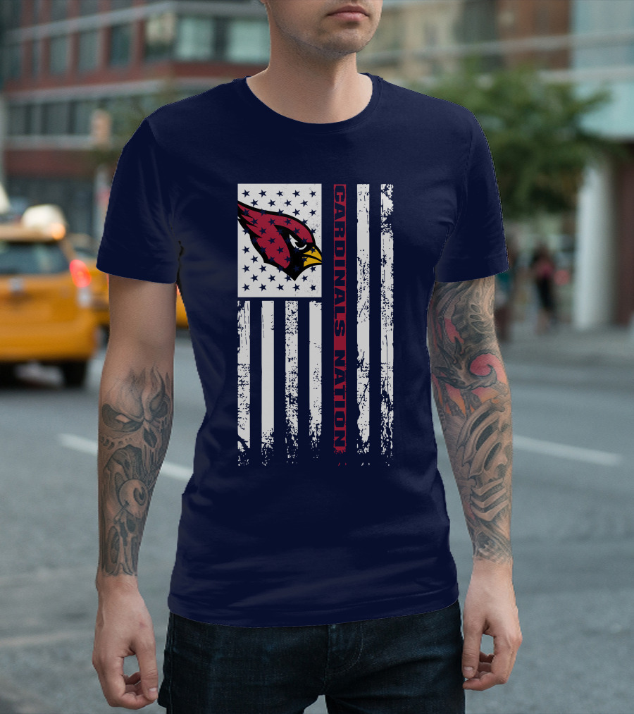 Arizona Cardinals Flag Cardinals Nation T-Shirt
