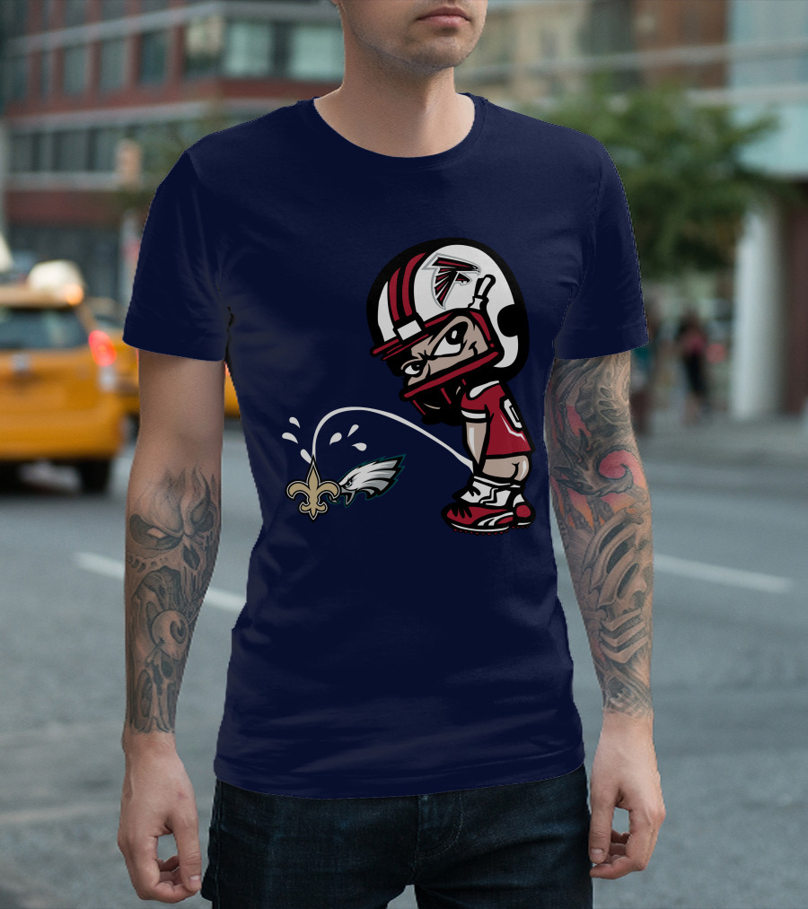 Atlanta Falcons Rivalry With Saints And Eagles Iconic Helmet T-Shirt