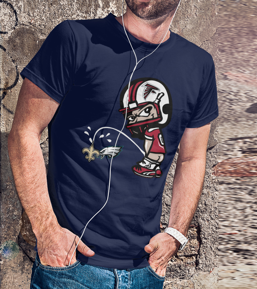 Atlanta Falcons Rivalry With Saints And Eagles Iconic Helmet T-Shirt