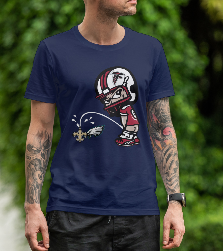 Atlanta Falcons Rivalry With Saints And Eagles Iconic Helmet T-Shirt