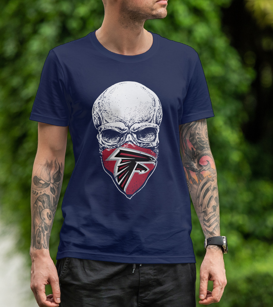 Atlanta Falcons Skull Logo Bandanna T-Shirt
