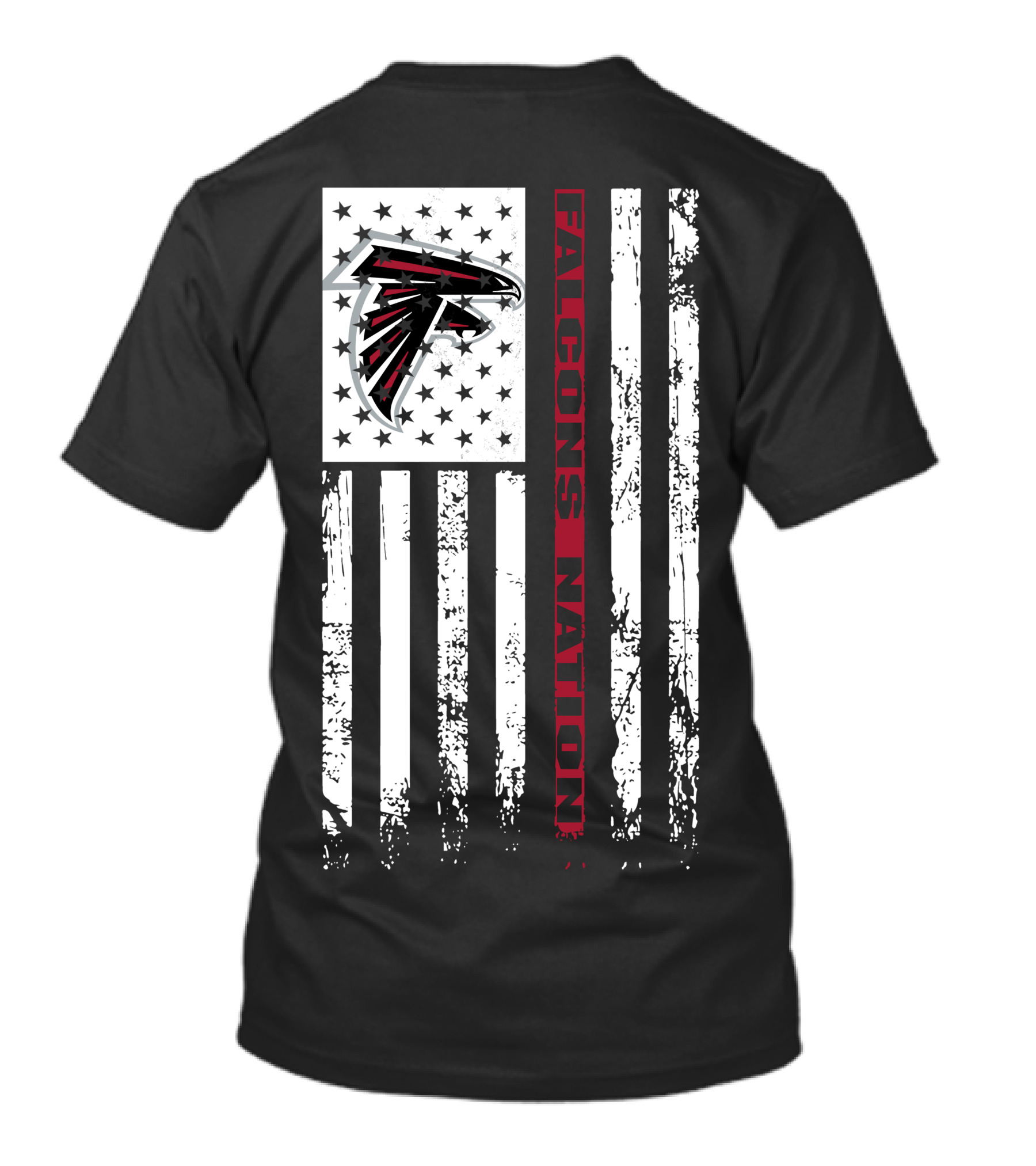 Falcons Nation Atlanta Falcons Logo Flag Stars And Stripes T-Shirt