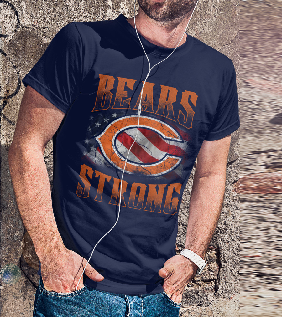 Bears Strong American Flag Chicago Bears T-Shirt
