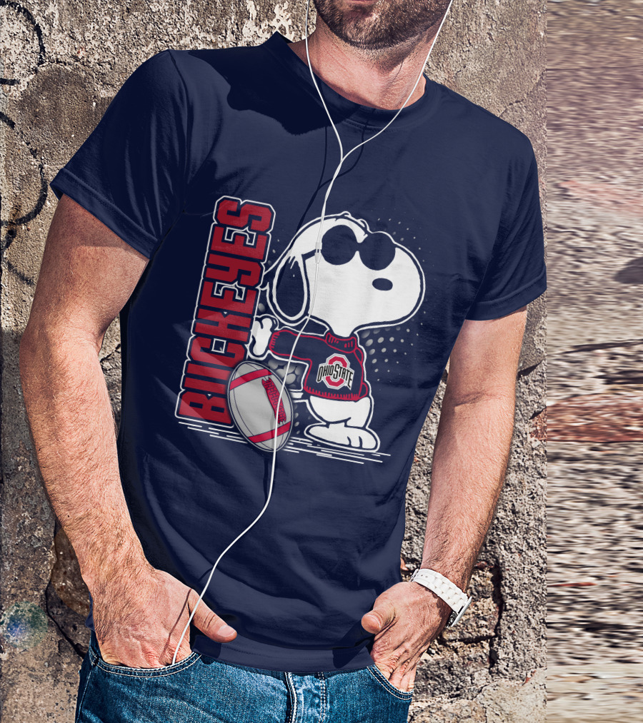 Buckeyes Ohio State Snoopy Football T-Shirt