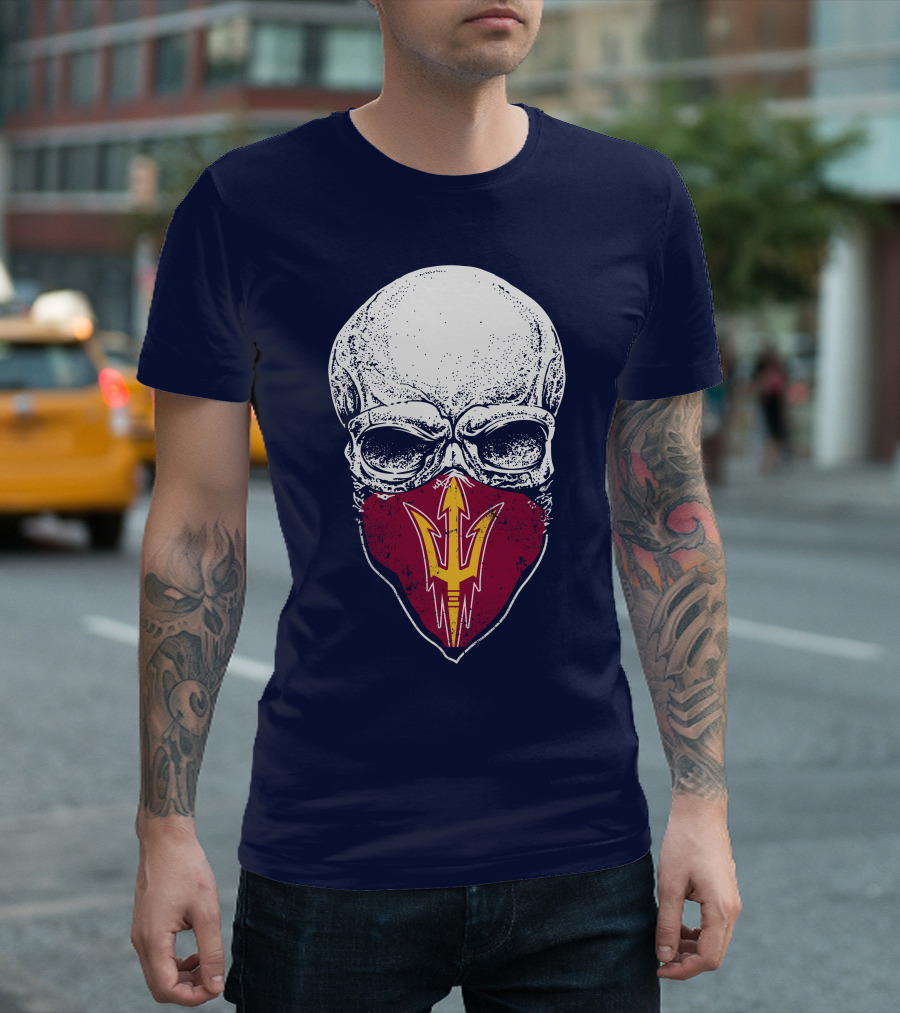 Arizona State Sun Devils Skull With Trident T-Shirt