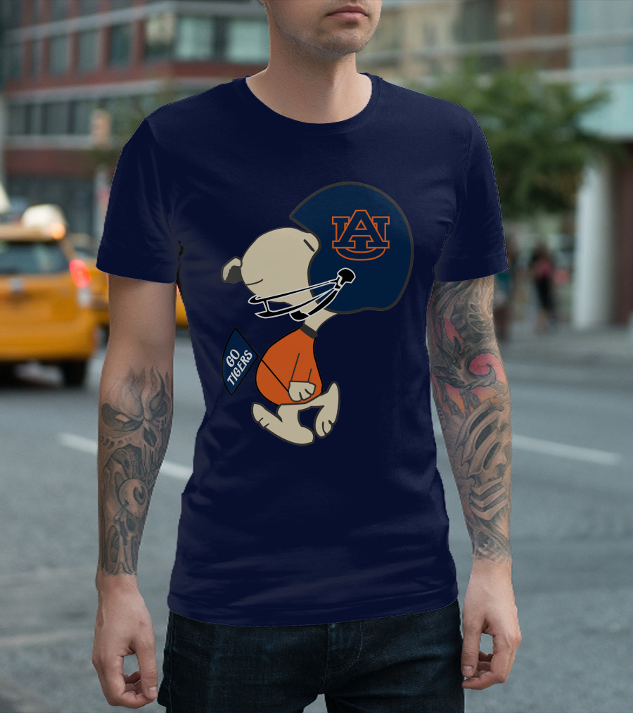 Go Tigers Auburn University Football Snoopy T-Shirt