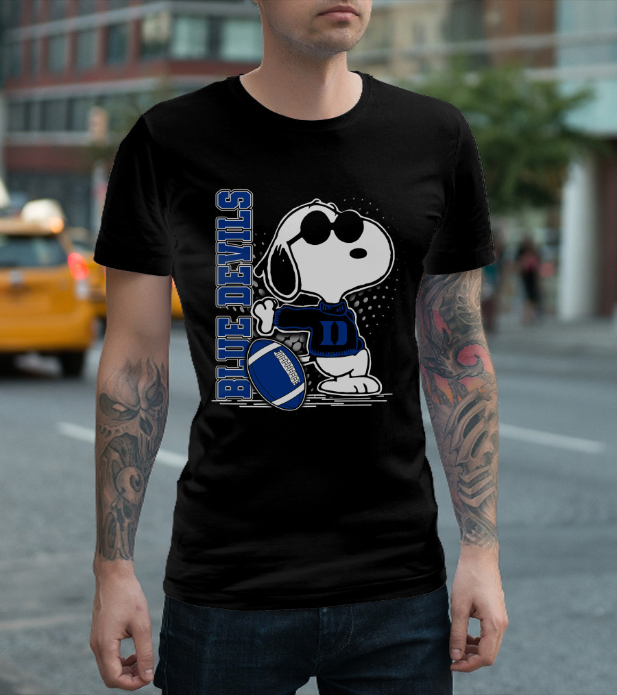 Snoopy Football Style Blue Devils T-Shirt