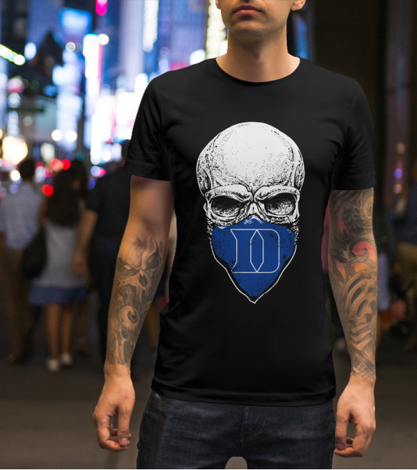Duke Blue Devils D Logo Skull T-Shirt