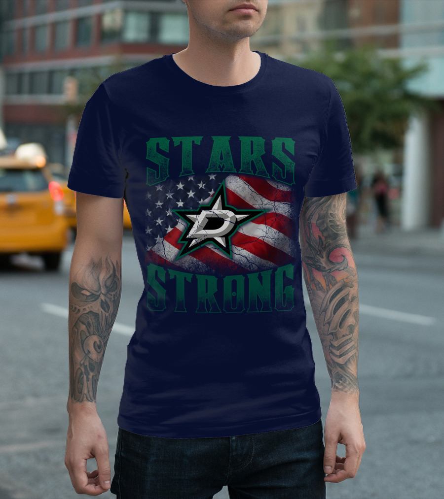 Stars Strong Dallas American Flag T-Shirt