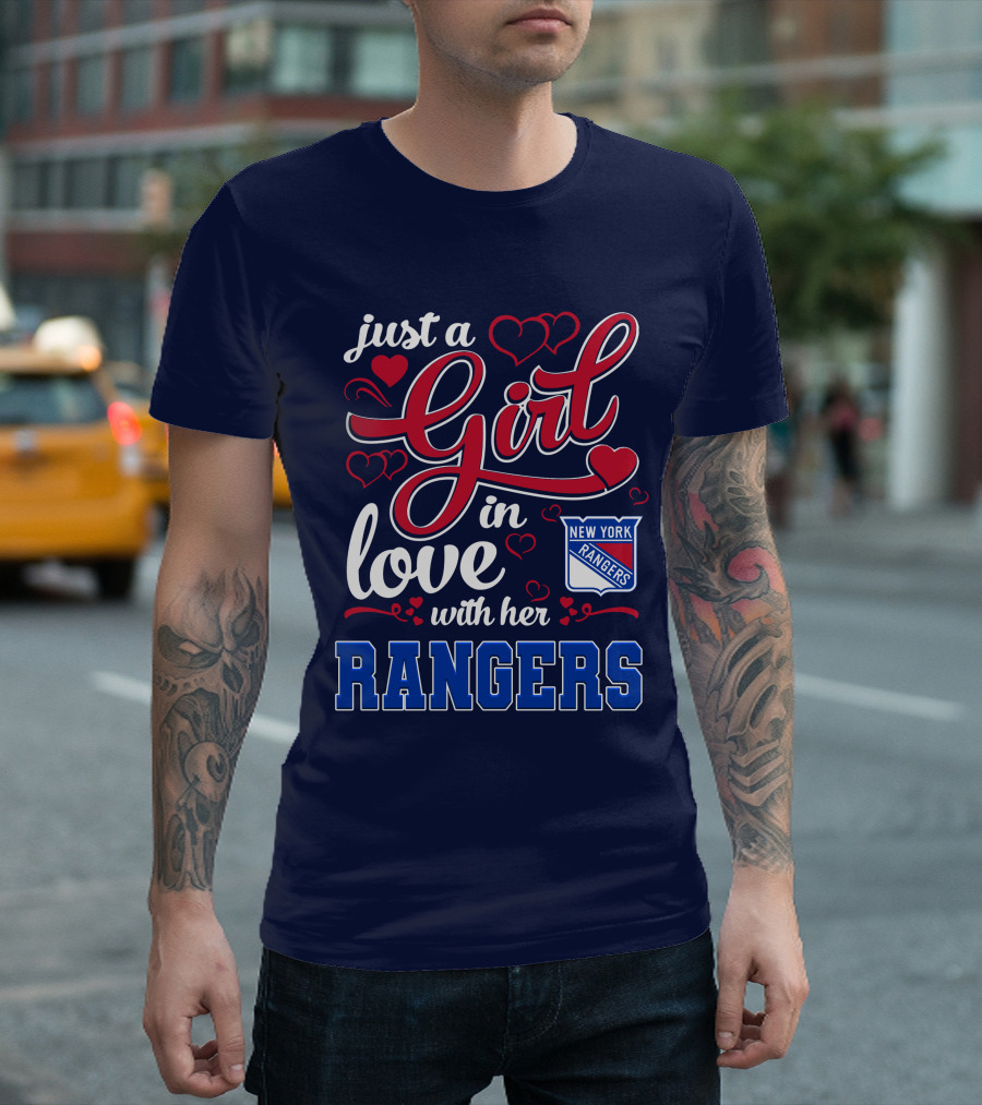 Just A Girl In Love With Her New York Rangers T-Shirt