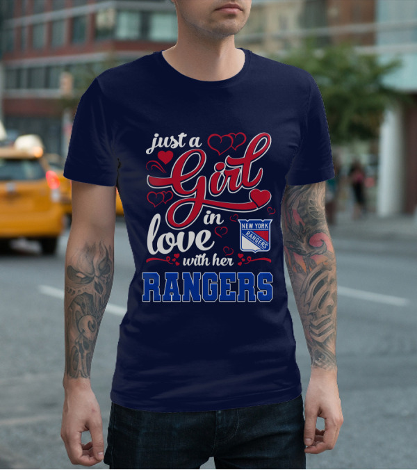 Just A Girl In Love With Her New York Rangers T-Shirt
