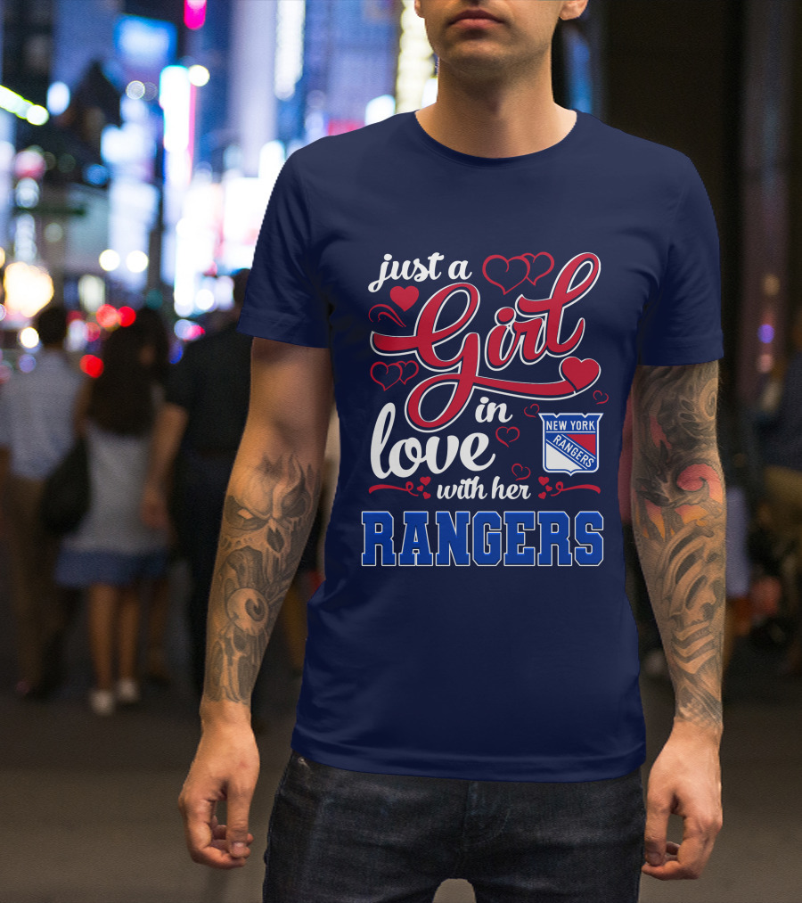 Just A Girl In Love With Her New York Rangers T-Shirt