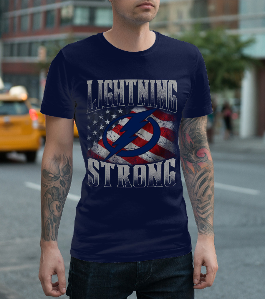 Lightning Strong Tampa Bay Flag T-Shirt